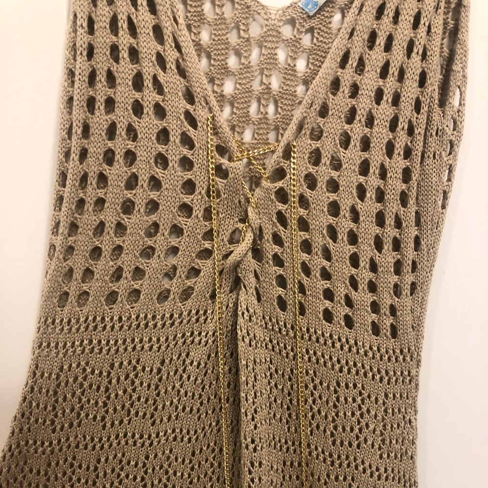 Crochet beach maxi cover up